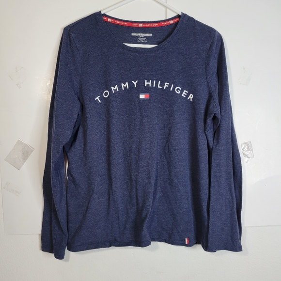 Tommy Hilfiger Tops - Womans Tommy Hilfiger Navy Long Sleeve Knit Top Size XL